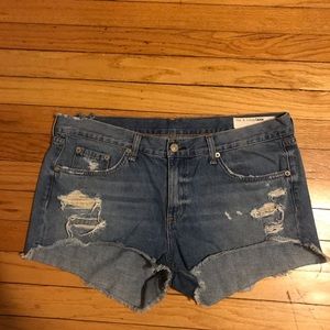 Rag & Bone destroyed denim shorts